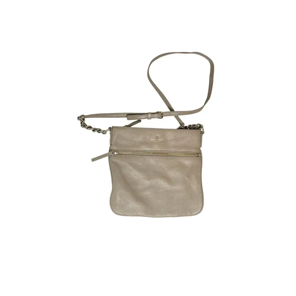 Kate Spade New York Cobble Hill Ellen Crossbody Bag Beige Cream Leather Purse